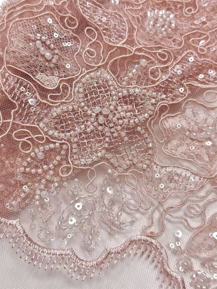 Beaded Tulle Fabric - 5 Yards | COD LIL9030