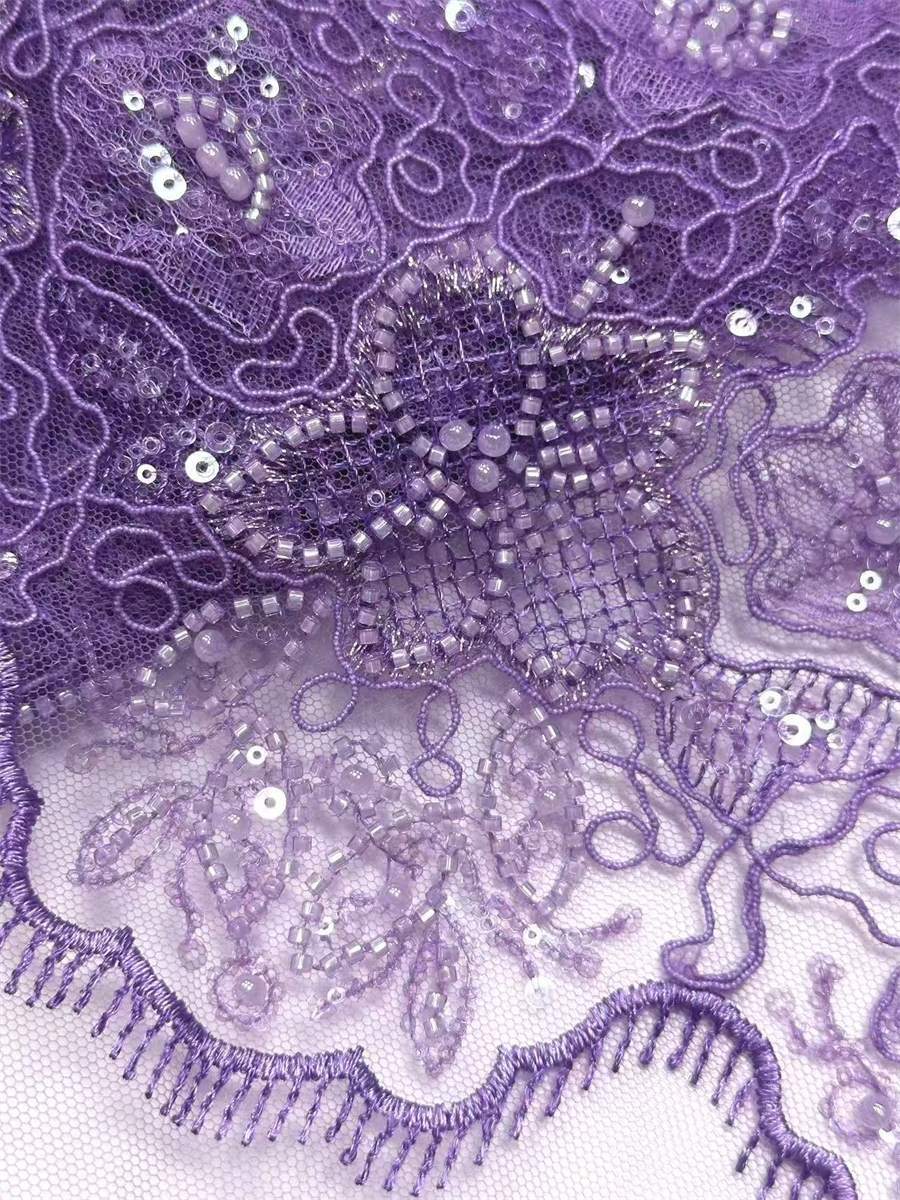 Beaded Tulle Fabric - 5 Yards | COD LIL9030