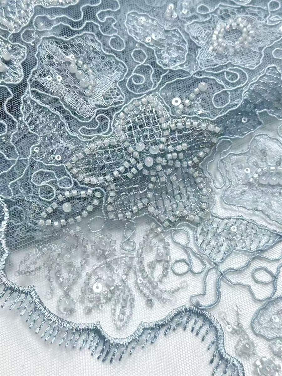 Beaded Tulle Fabric - 5 Yards | COD LIL9030