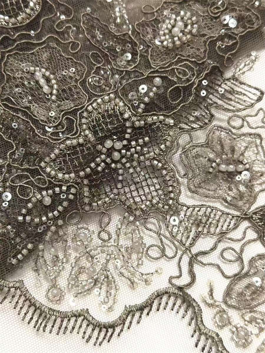 Beaded Tulle Fabric - 5 Yards | COD LIL9030