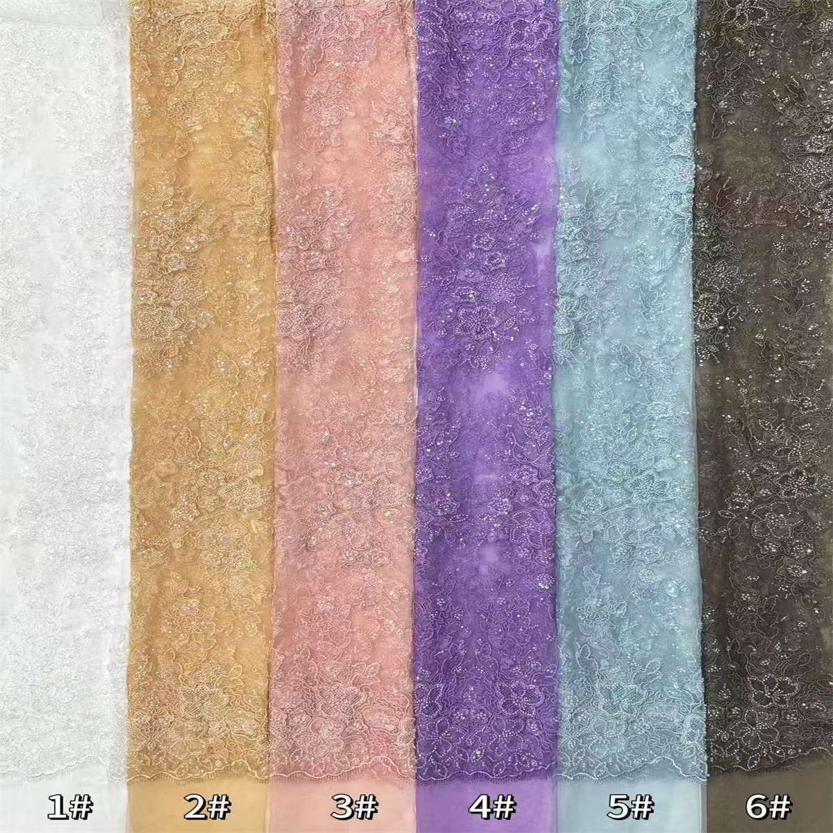 Beaded Tulle Fabric - 5 Yards | COD LIL9030