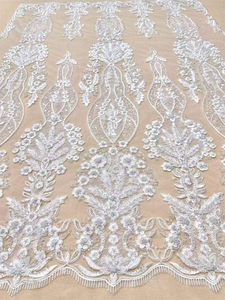 Beaded Tulle Fabric - 5 Yards | COD LIL9031