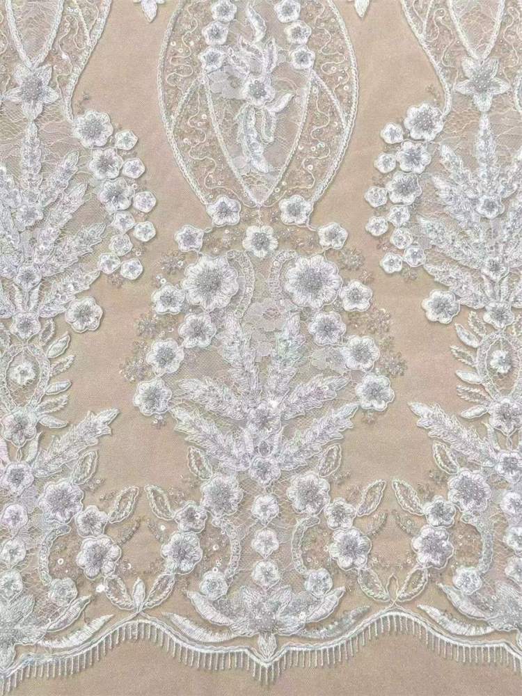Beaded Tulle Fabric - 5 Yards | COD LIL9031