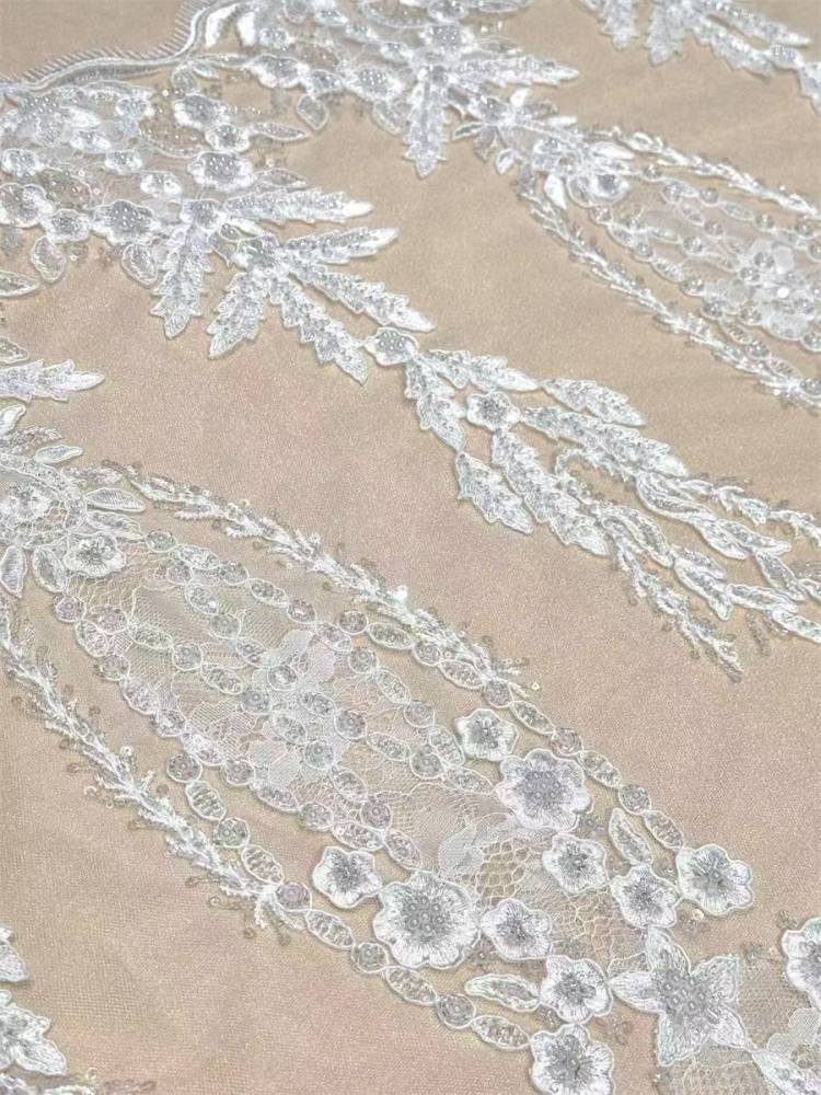 Beaded Tulle Fabric - 5 Yards | COD LIL9031