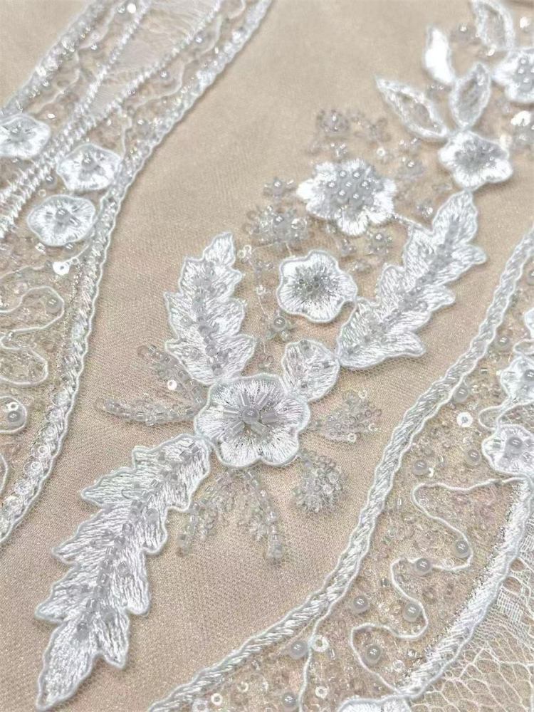 Beaded Tulle Fabric - 5 Yards | COD LIL9031