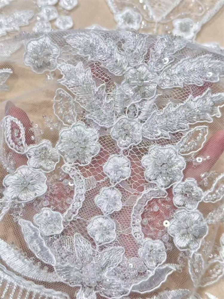 Beaded Tulle Fabric - 5 Yards | COD LIL9031