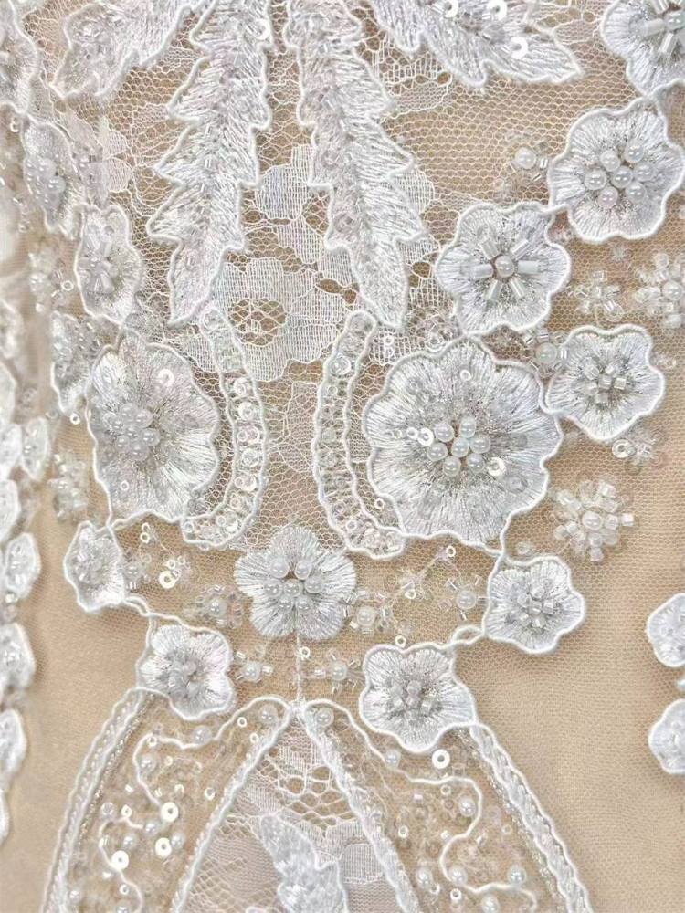 Beaded Tulle Fabric - 5 Yards | COD LIL9031