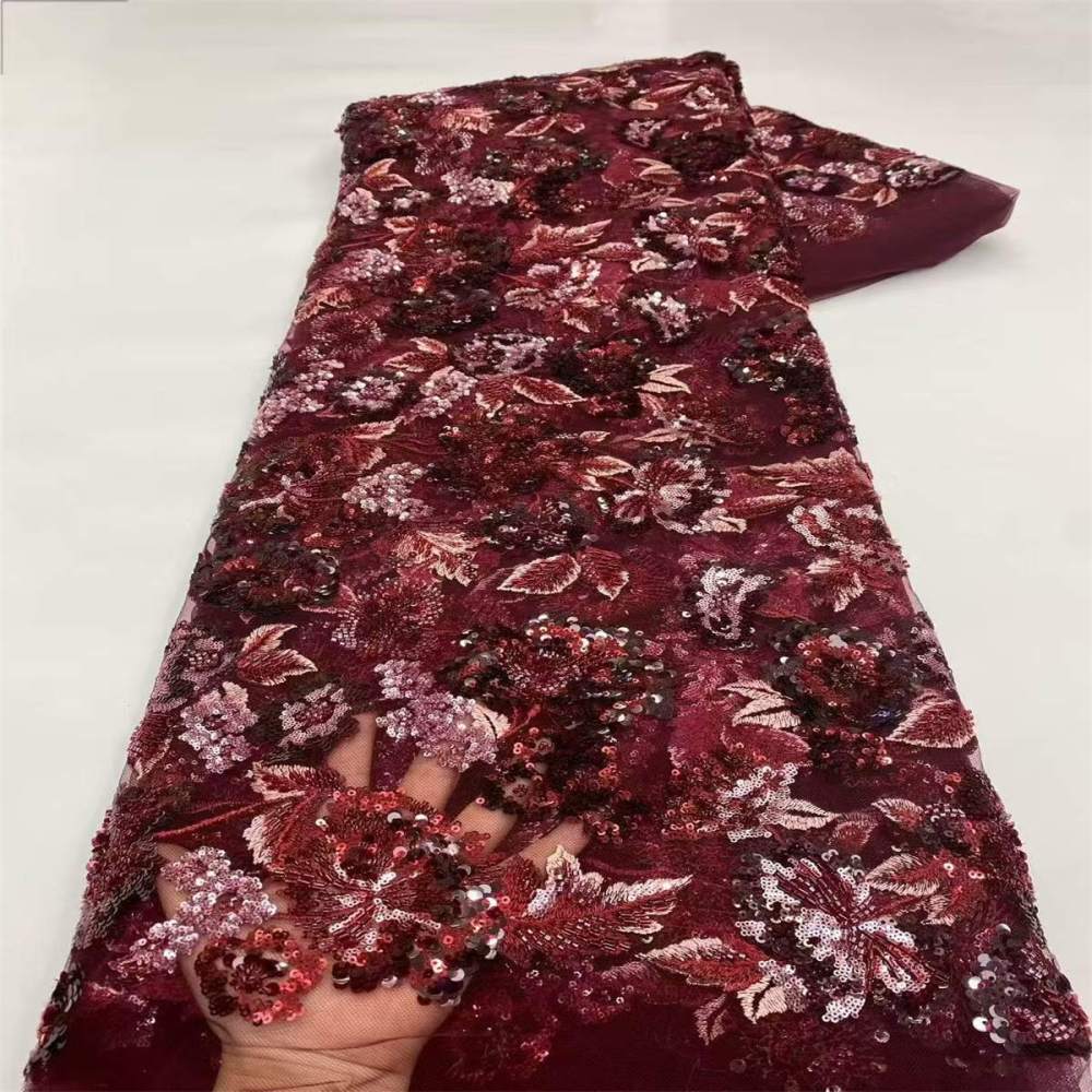 Beaded Tulle Fabric - 5 Yards | COD LIL9035