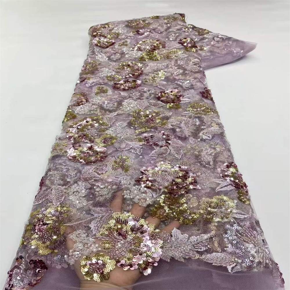 Beaded Tulle Fabric - 5 Yards | COD LIL9035
