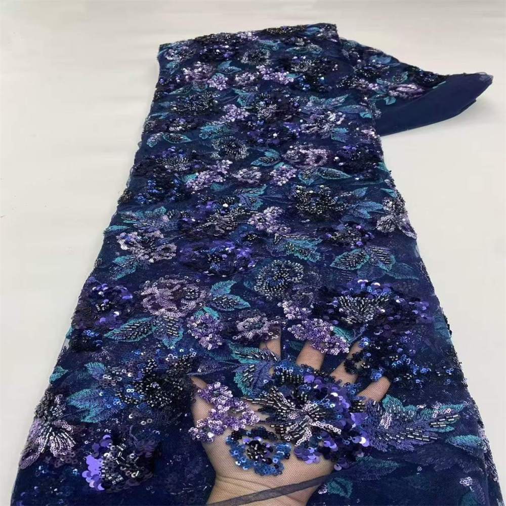 Beaded Tulle Fabric - 5 Yards | COD LIL9035
