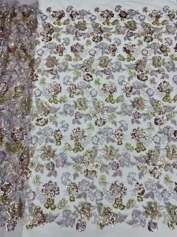 Beaded Tulle Fabric - 5 Yards | COD LIL9035