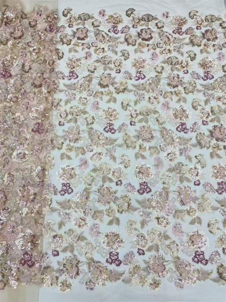 Beaded Tulle Fabric - 5 Yards | COD LIL9035