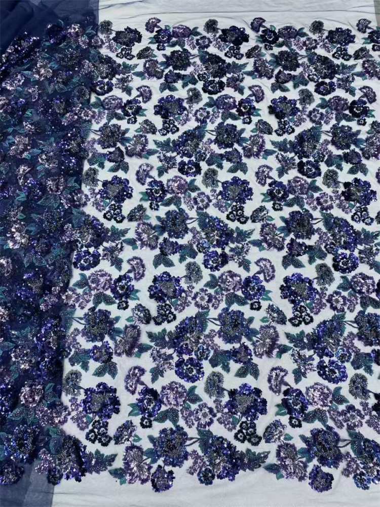 Beaded Tulle Fabric - 5 Yards | COD LIL9035