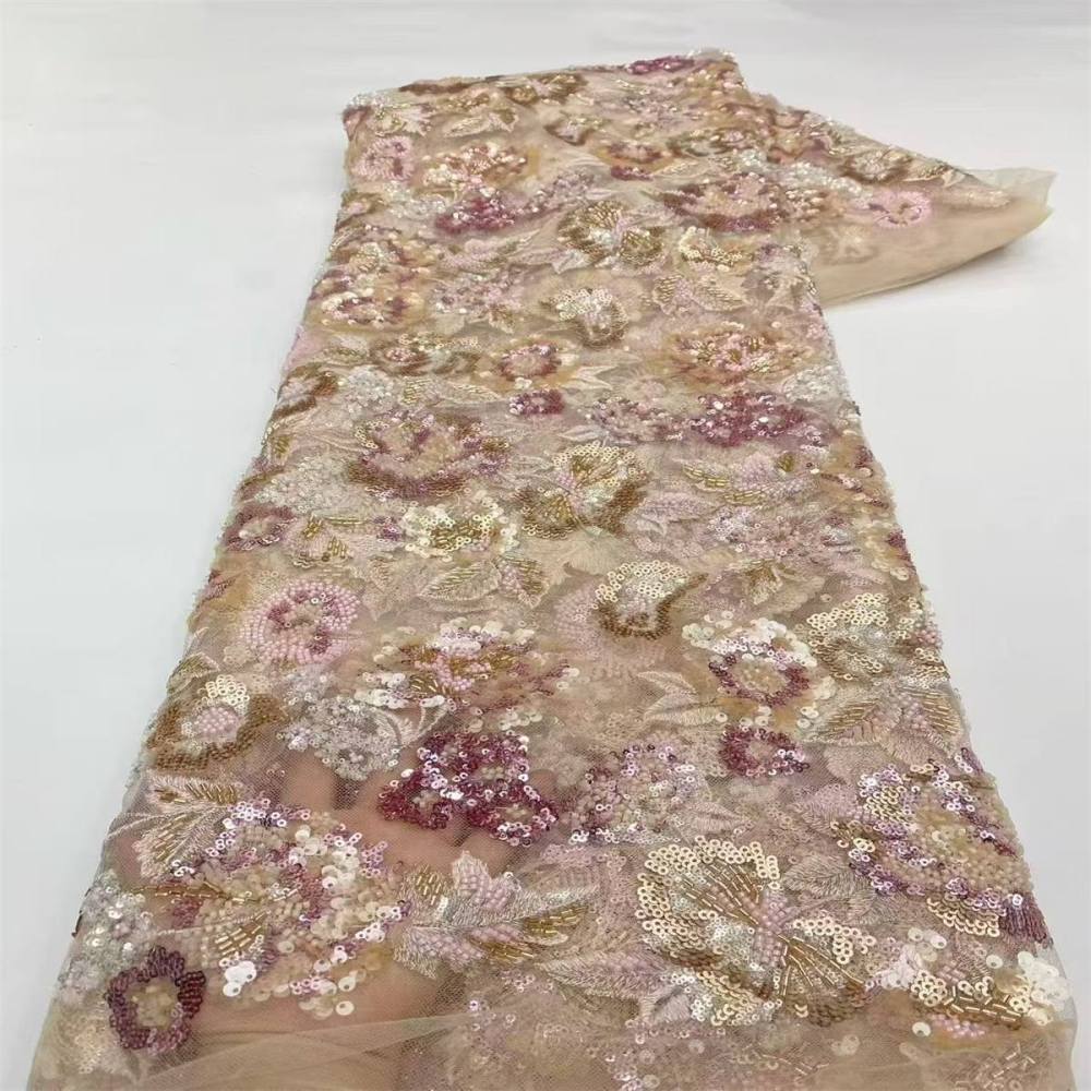 Beaded Tulle Fabric - 5 Yards | COD LIL9035