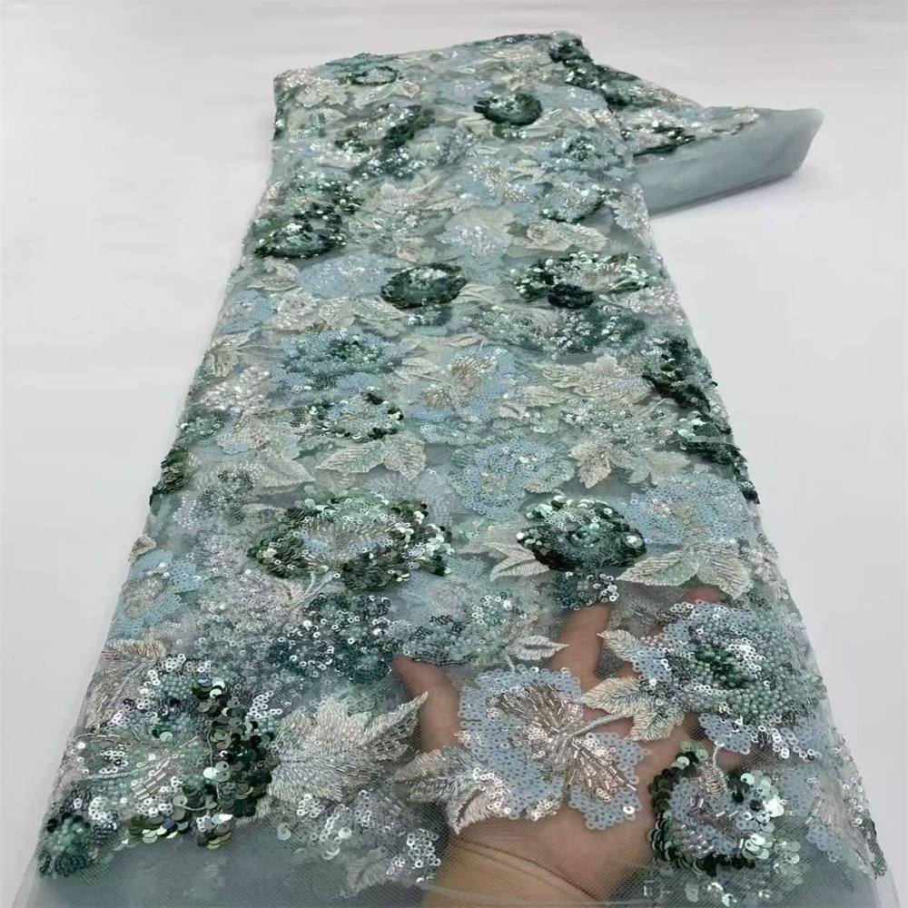 Beaded Tulle Fabric - 5 Yards | COD LIL9035