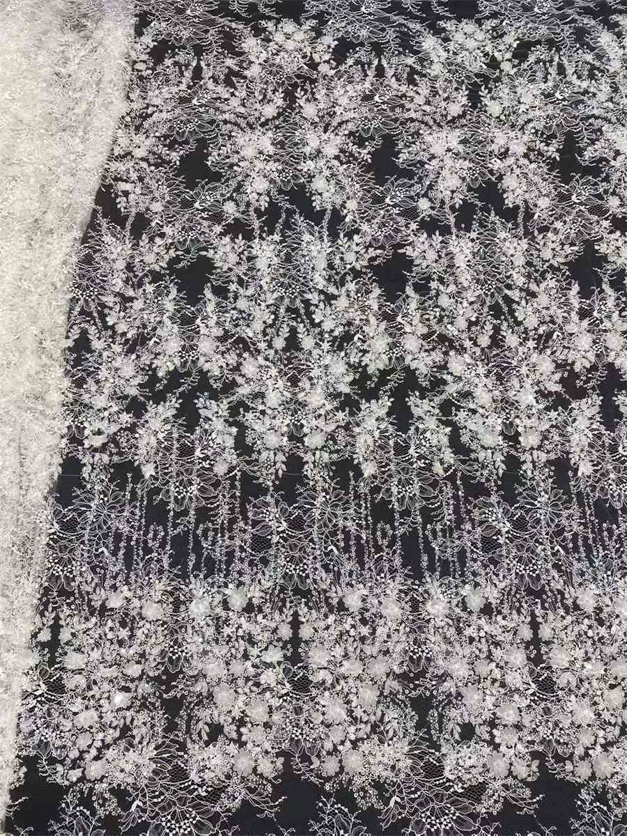 Beaded Tulle Fabric - 5 Yards | COD LIL9036