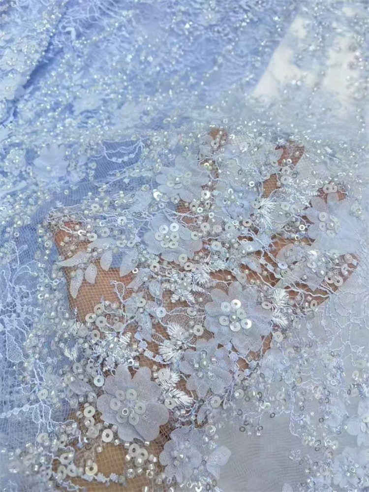 Beaded Tulle Fabric - 5 Yards | COD LIL9036