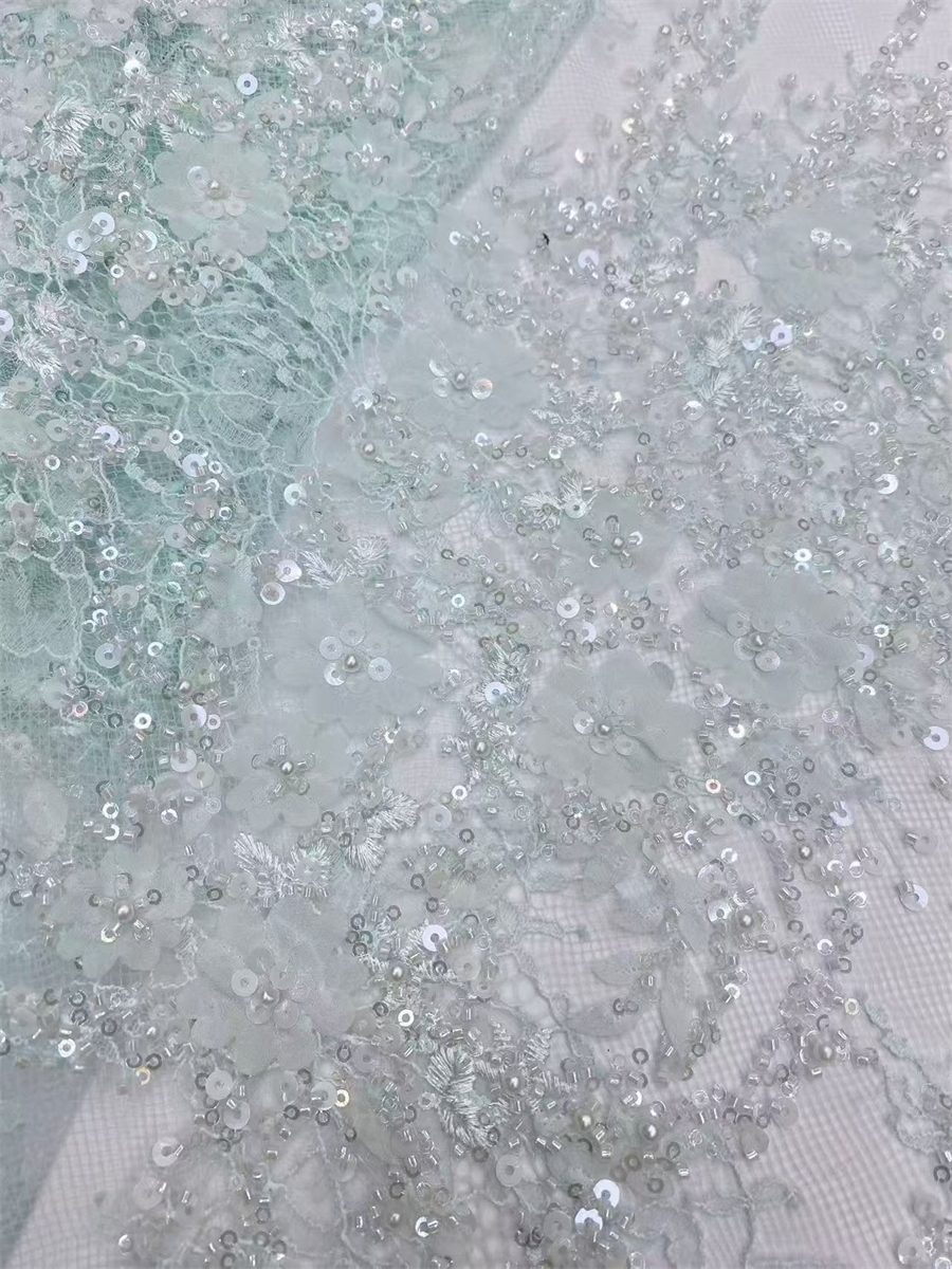 Beaded Tulle Fabric - 5 Yards | COD LIL9036