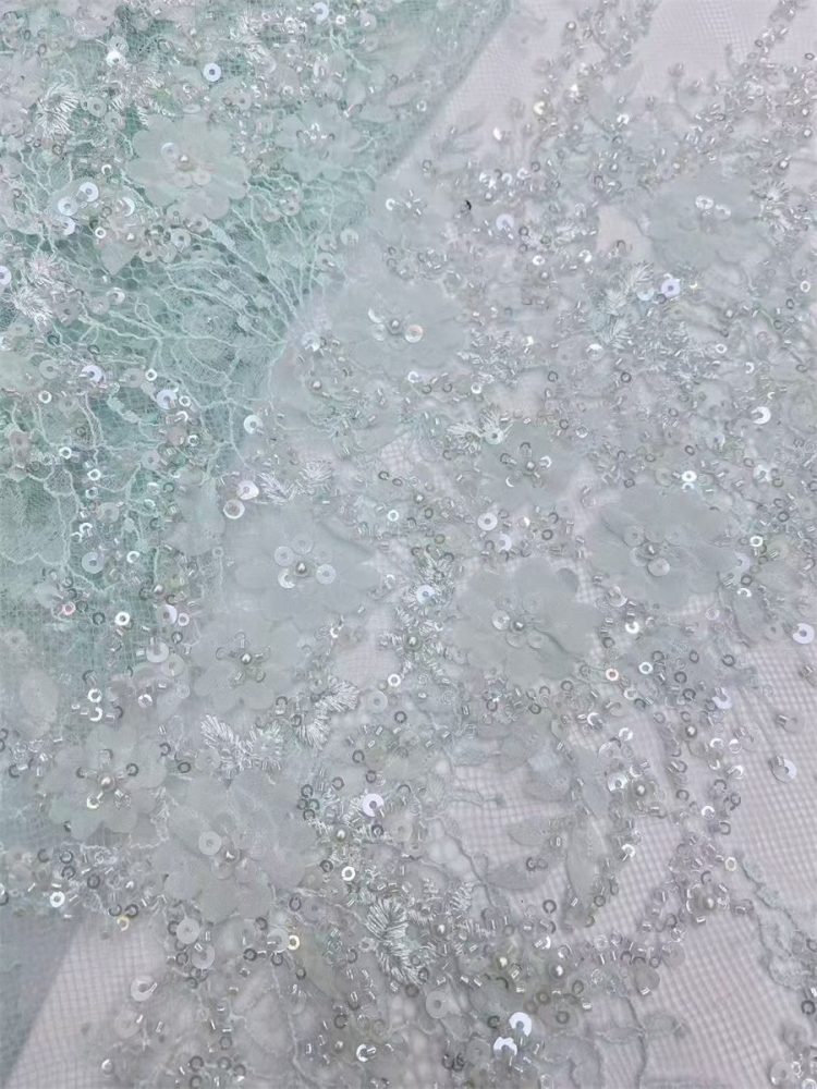 Beaded Tulle Fabric - 5 Yards | COD LIL9036