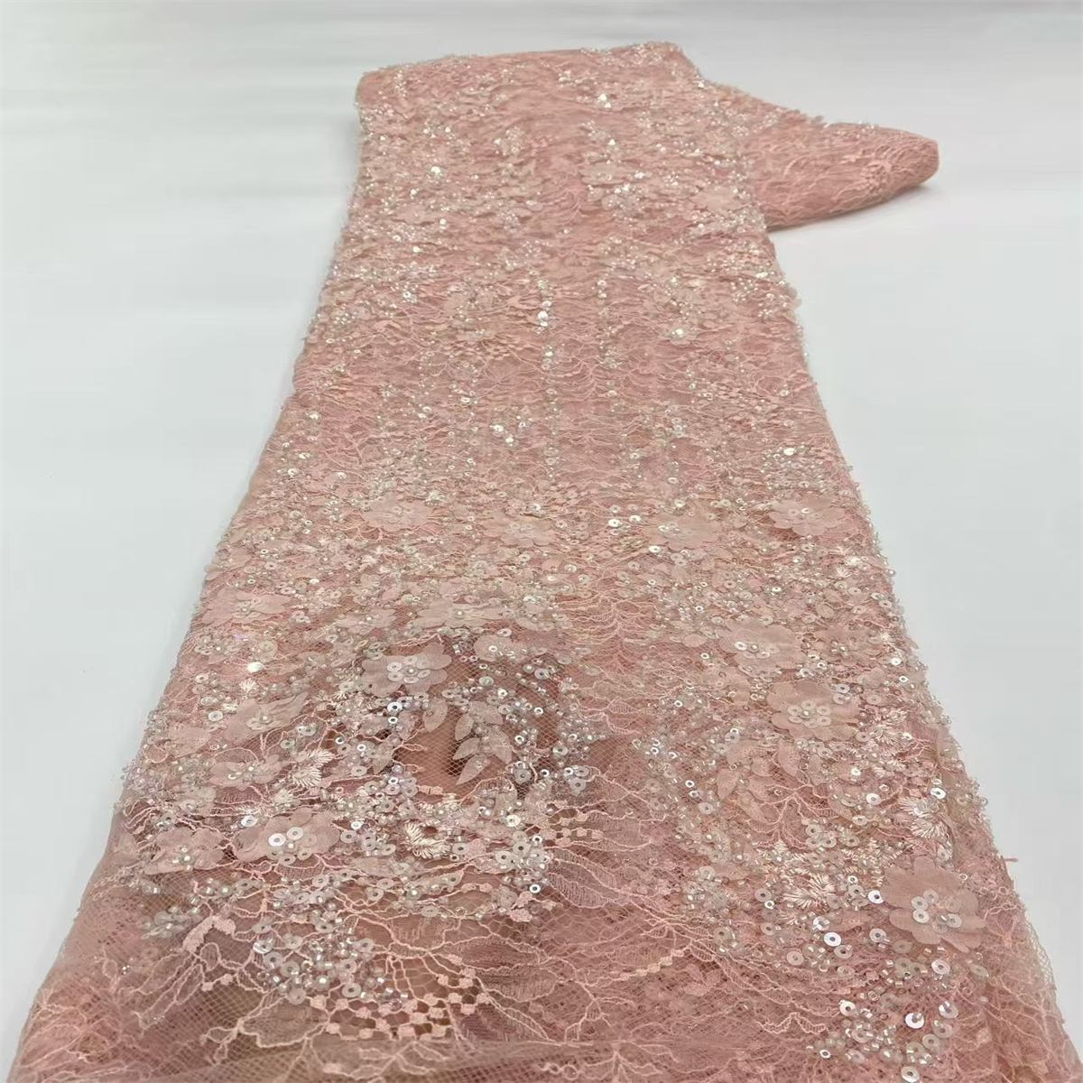 Beaded Tulle Fabric - 5 Yards | COD LIL9036