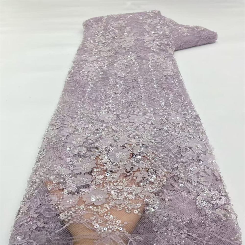 Beaded Tulle Fabric - 5 Yards | COD LIL9036