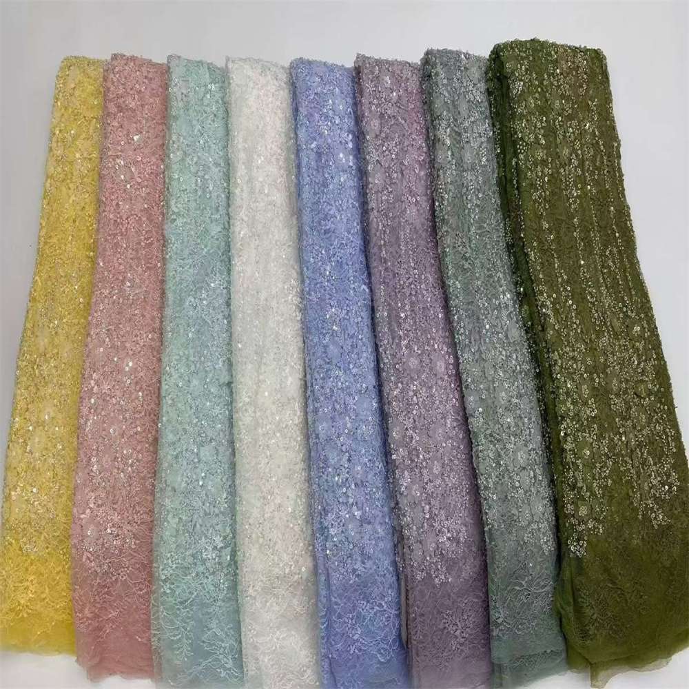 Beaded Tulle Fabric - 5 Yards | COD LIL9036