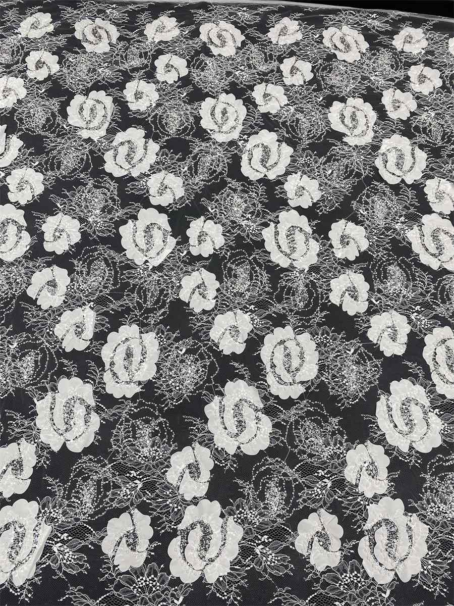 Beaded Tulle Fabric - 5 Yards | COD LIL9038