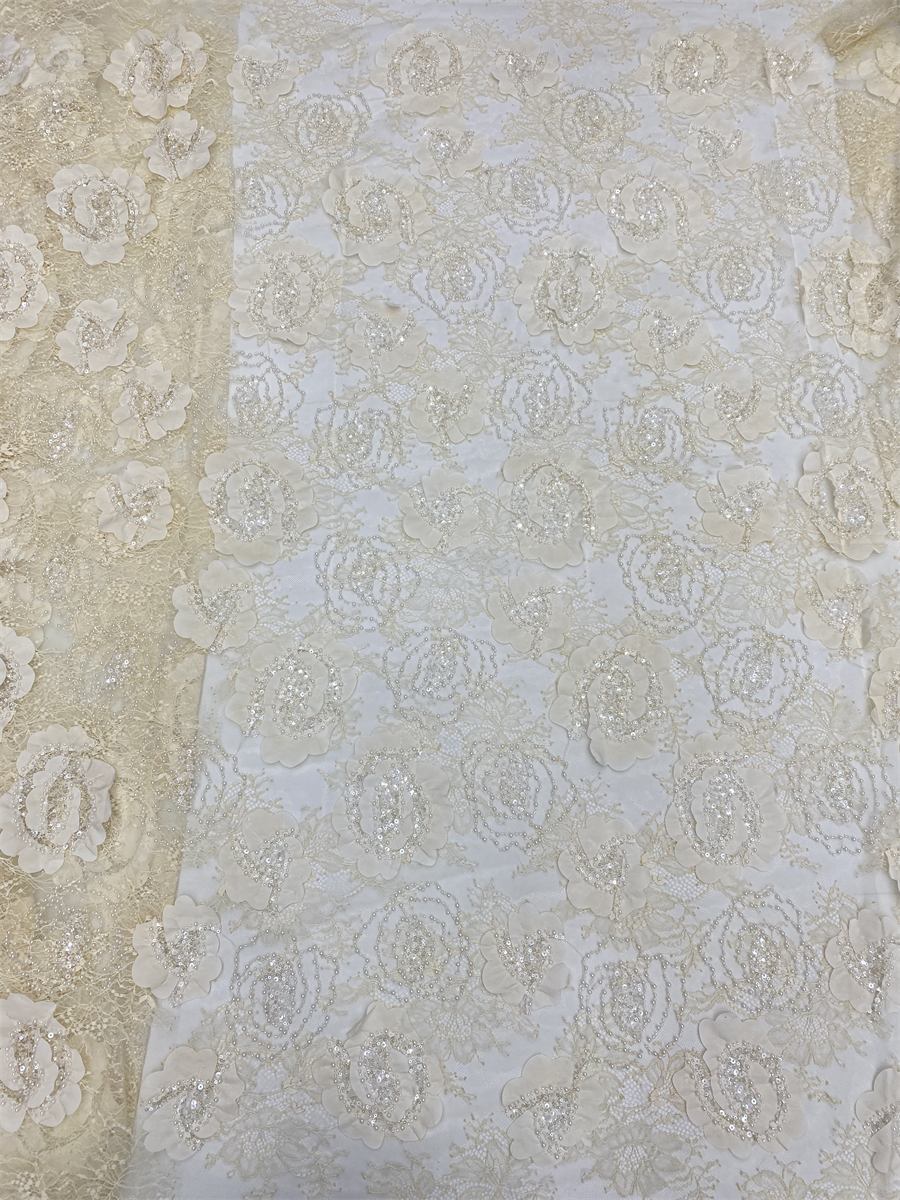 Beaded Tulle Fabric - 5 Yards | COD LIL9038