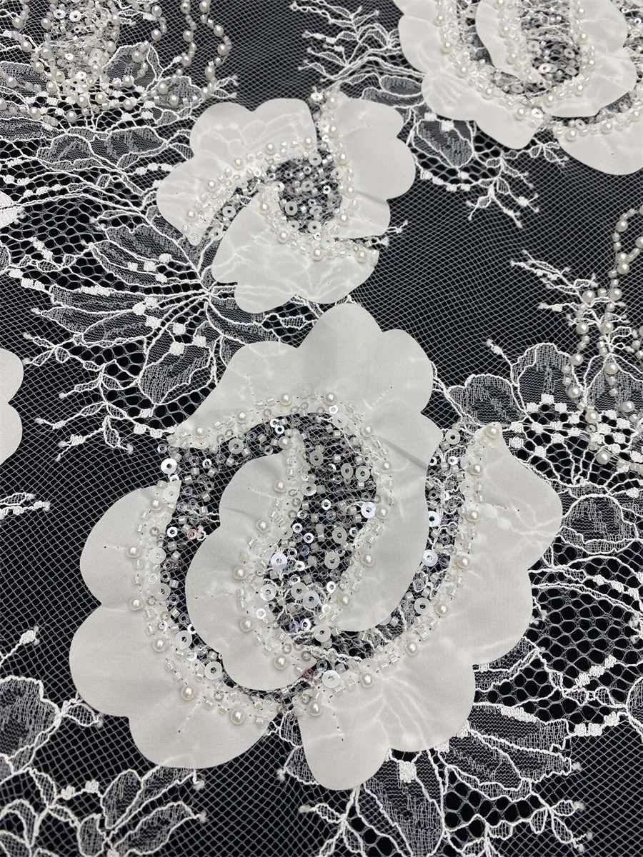 Beaded Tulle Fabric - 5 Yards | COD LIL9038