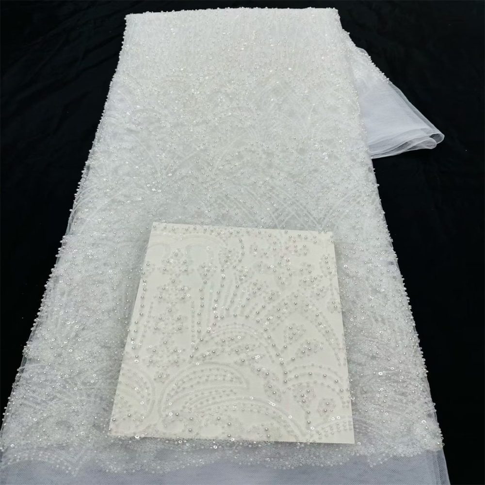 Beaded Tulle Fabric - 5 Yards | COD LIL9039