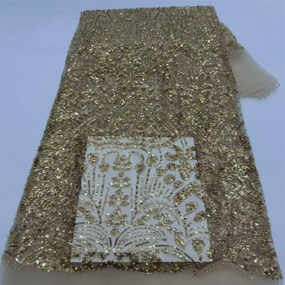 Beaded Tulle Fabric - 5 Yards | COD LIL9039