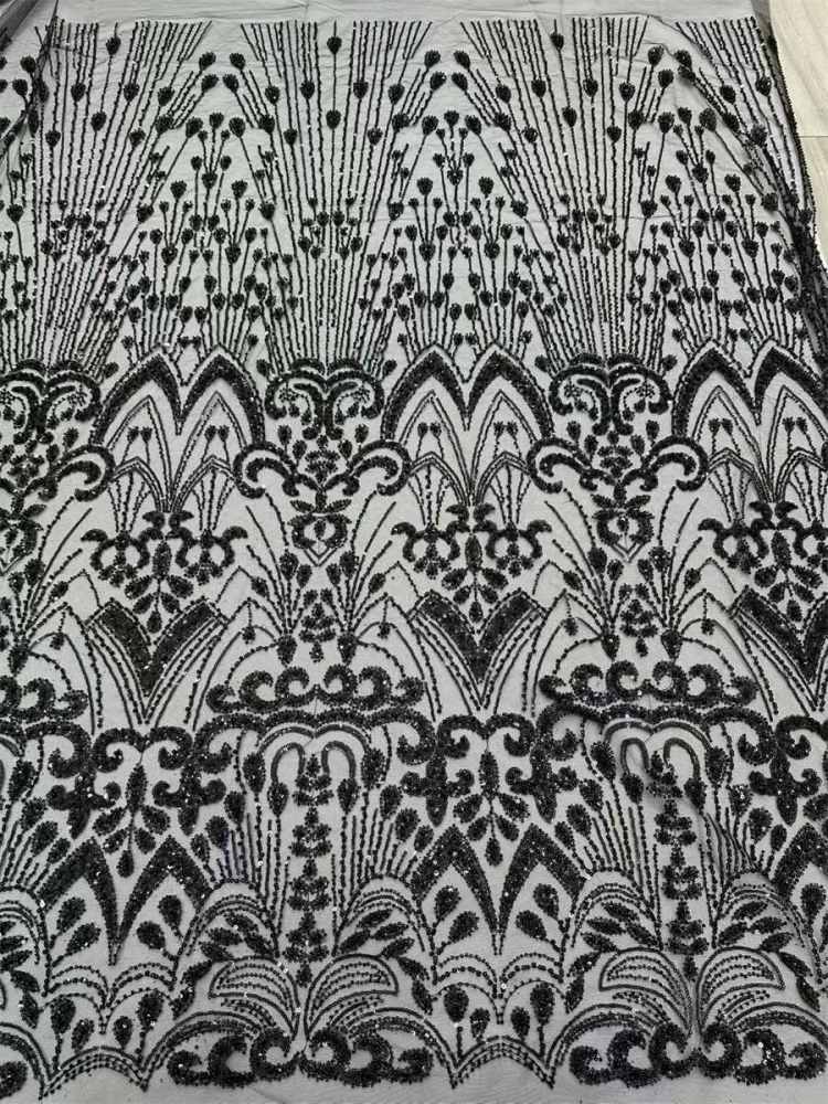 Beaded Tulle Fabric - 5 Yards | COD LIL9039