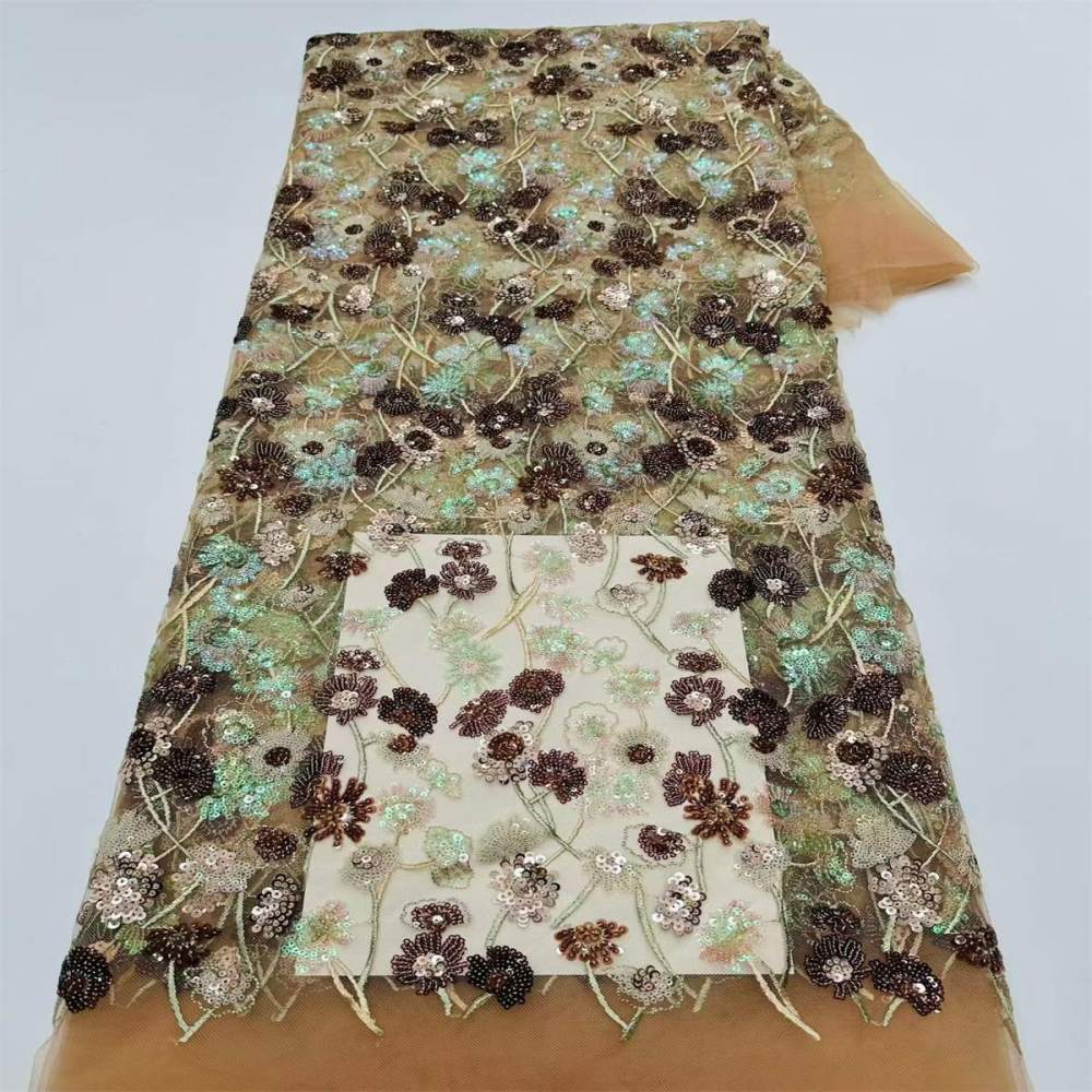Beaded Tulle Fabric - 5 Yards | COD LIL9040