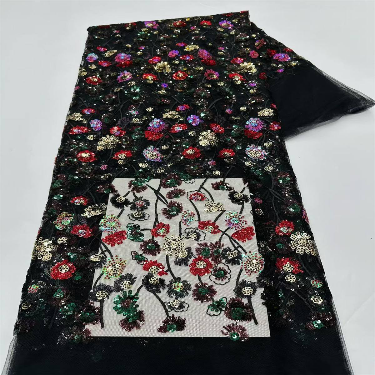 Beaded Tulle Fabric - 5 Yards | COD LIL9040