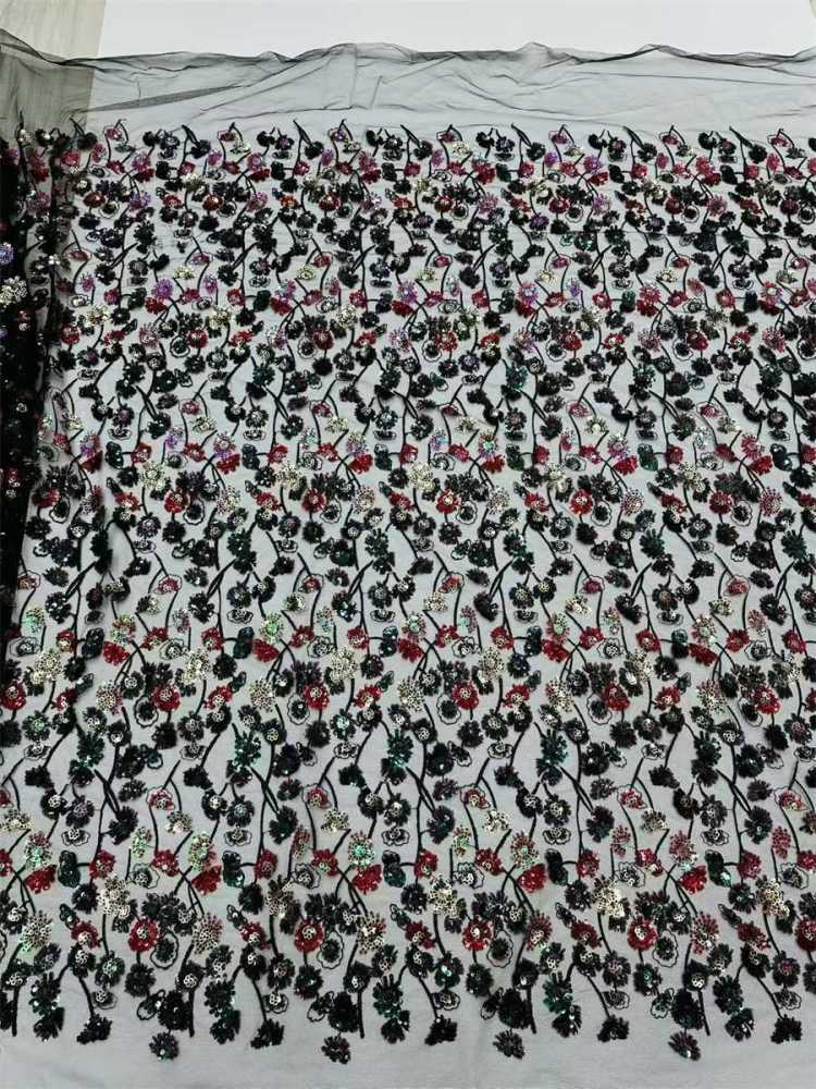 Beaded Tulle Fabric - 5 Yards | COD LIL9040