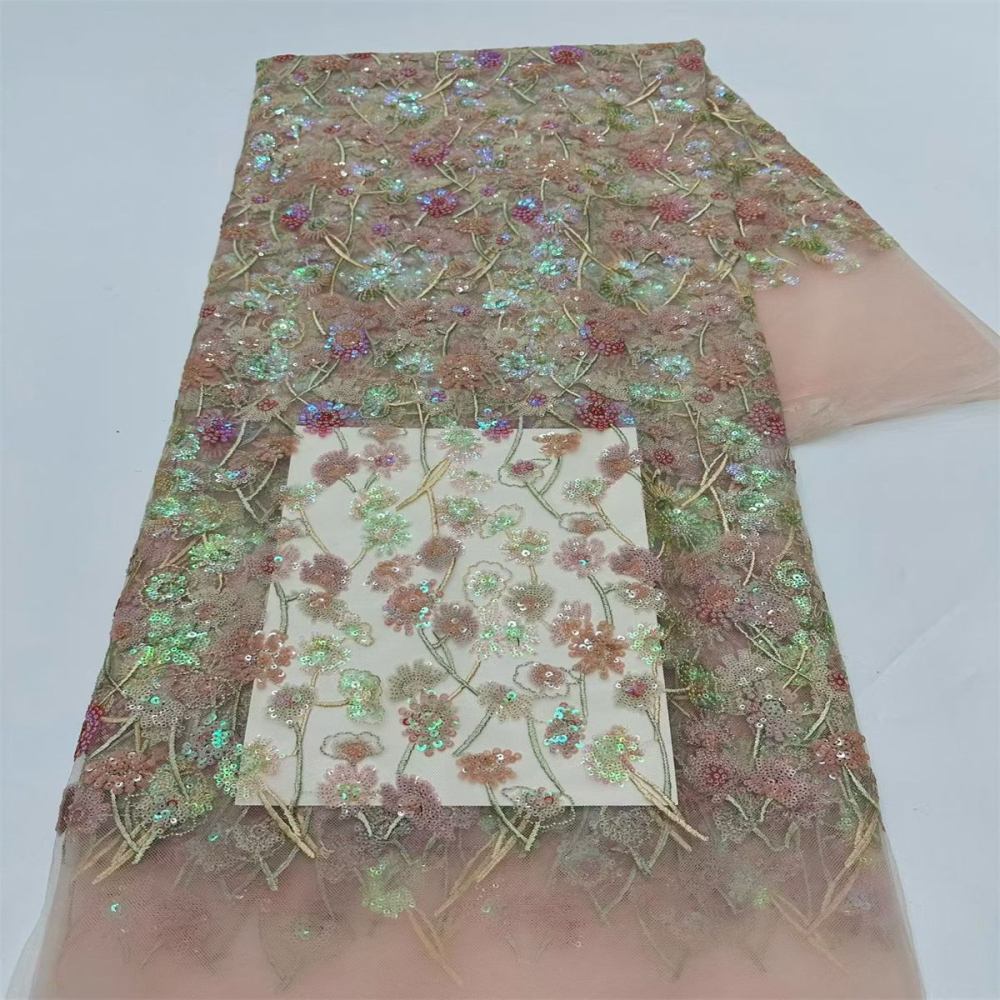 Beaded Tulle Fabric - 5 Yards | COD LIL9040