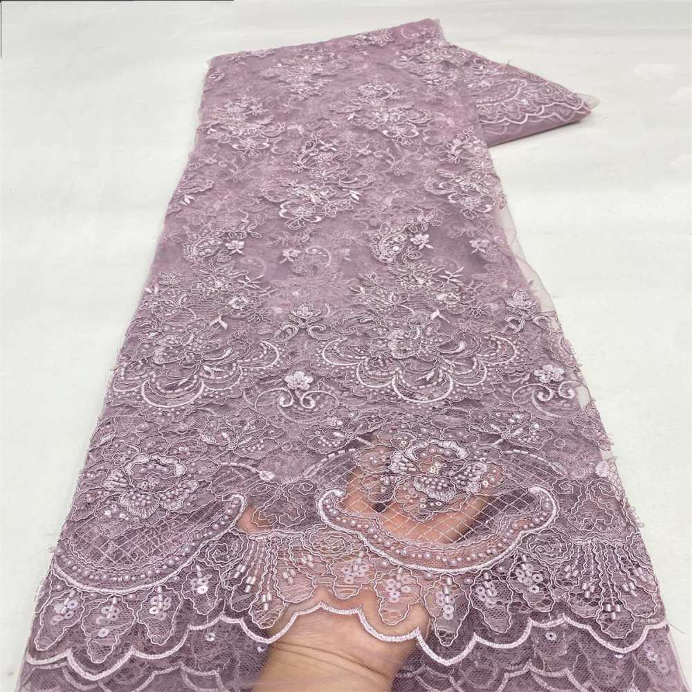 Beaded Tulle Fabric - 5 Yards | COD LIL9042