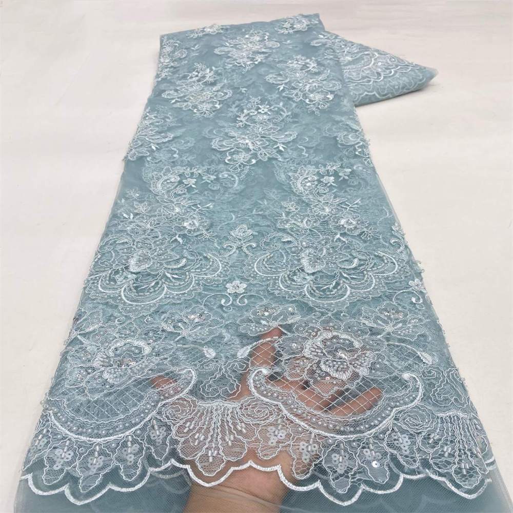 Beaded Tulle Fabric - 5 Yards | COD LIL9042