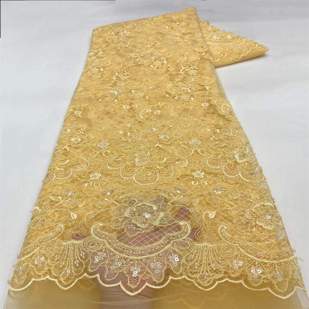 Beaded Tulle Fabric - 5 Yards | COD LIL9042