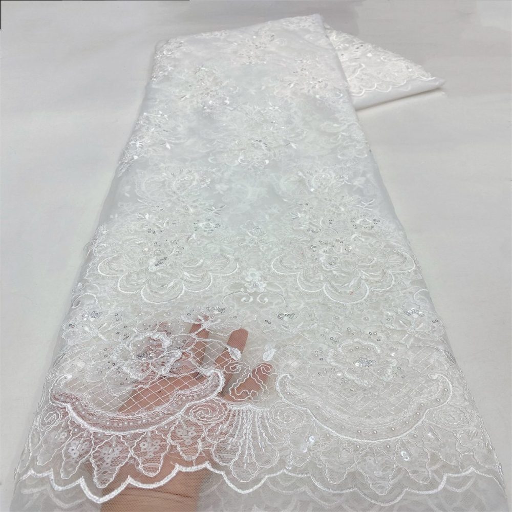 Beaded Tulle Fabric - 5 Yards | COD LIL9042
