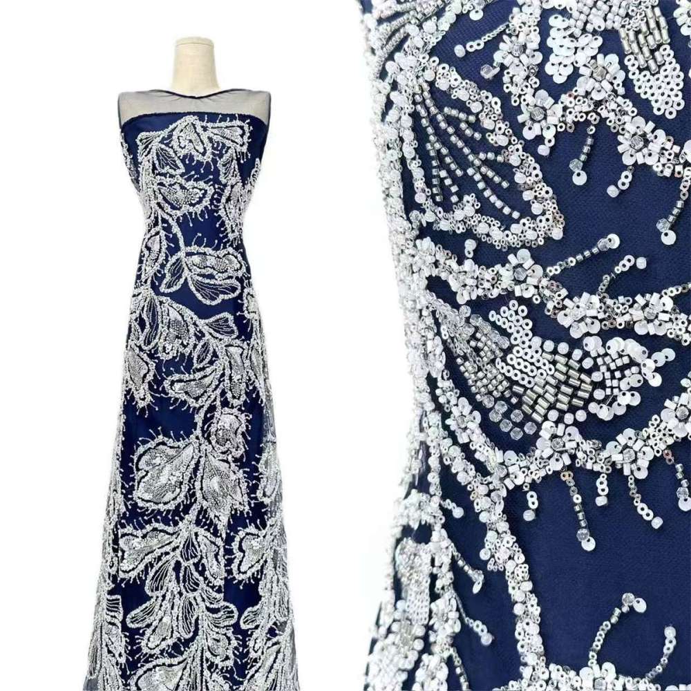 Beaded Tulle Fabric - 5 Yards | COD LIL9034