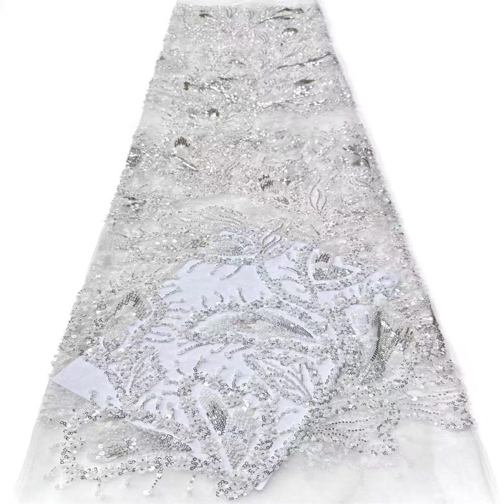 Beaded Tulle Fabric - 5 Yards | COD LIL9034