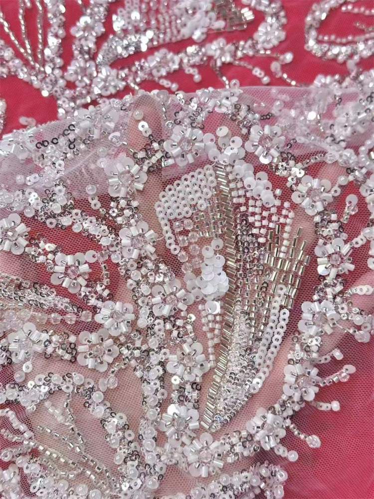 Beaded Tulle Fabric - 5 Yards | COD LIL9034