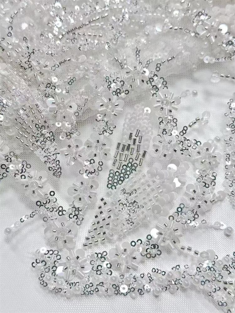 Beaded Tulle Fabric - 5 Yards | STY LIL9034