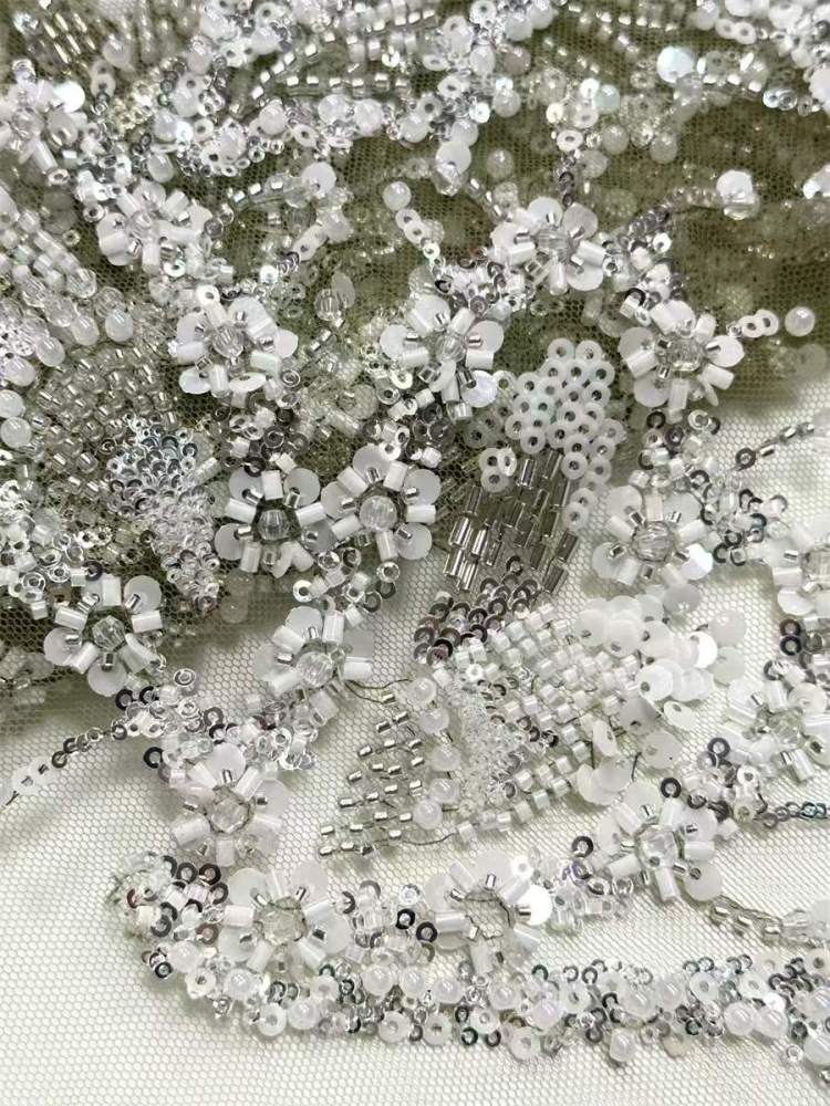 Beaded Tulle Fabric - 5 Yards | COD LIL9034