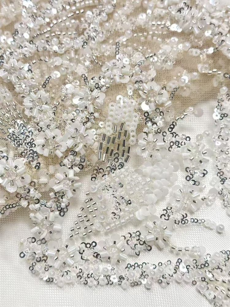 Beaded Tulle Fabric - 5 Yards | COD LIL9034