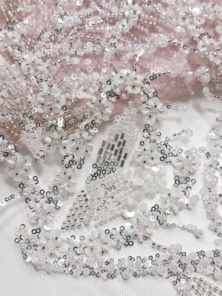 Beaded Tulle Fabric - 5 Yards | COD LIL9034