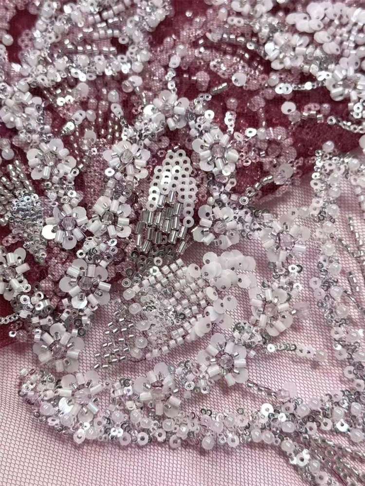 Beaded Tulle Fabric - 5 Yards | COD LIL9034