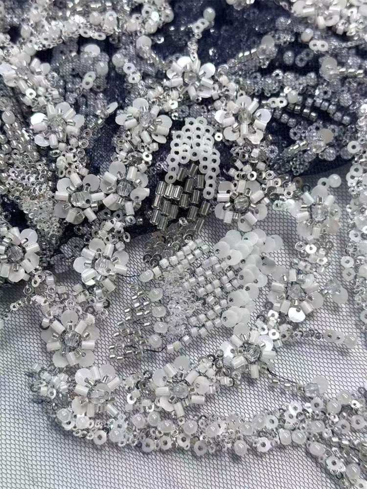 Beaded Tulle Fabric - 5 Yards | COD LIL9034