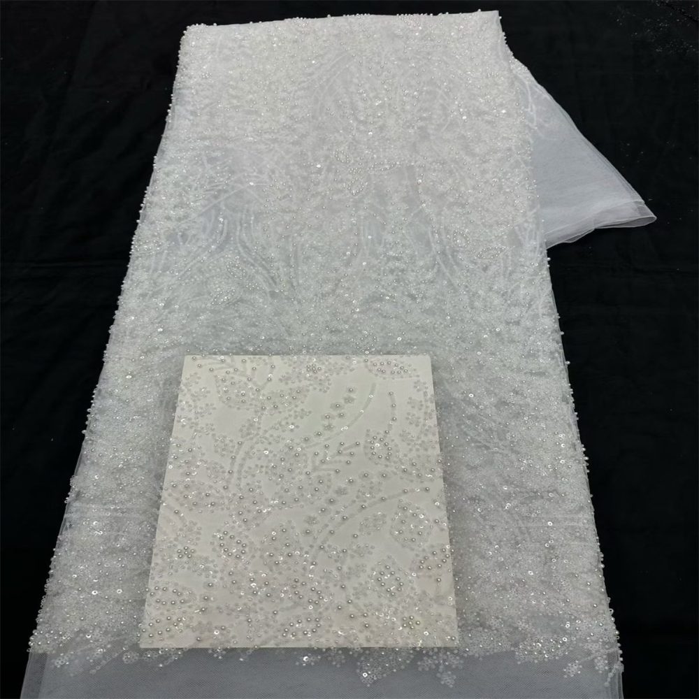 Beaded Tulle Fabric - 5 Yards | COD LIL9037